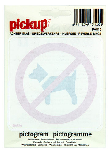 Pictogramme Interdit Aux Chiens 15x15cm