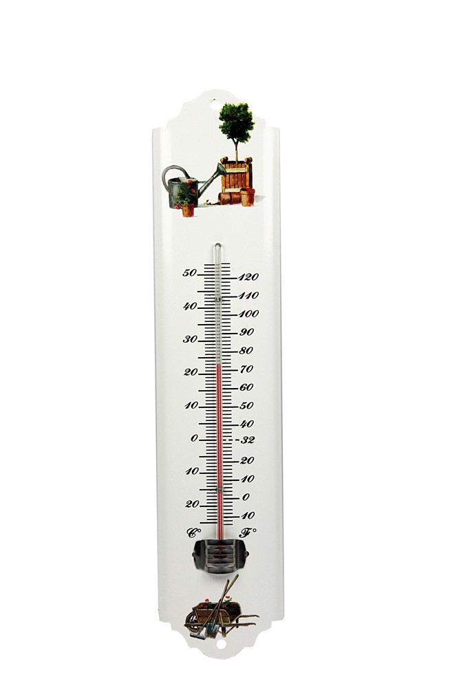 Thermometer Metaal Wit 30cm