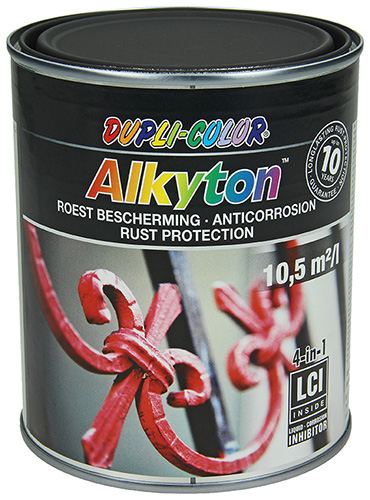 Alkyton Roestbescherming Zwart Mat Ral 9005 750ml