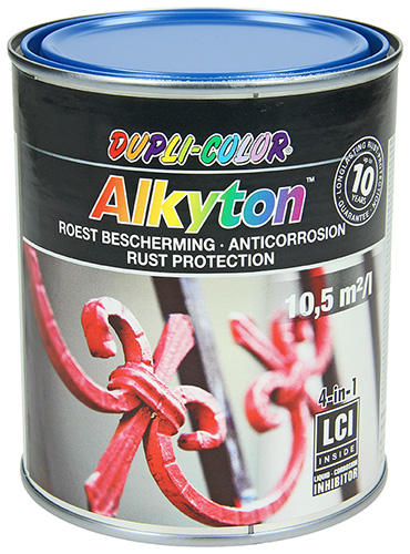 Alkyton Peinture Antirouille Bleu Gentiane Satine Ral 5010 750ml