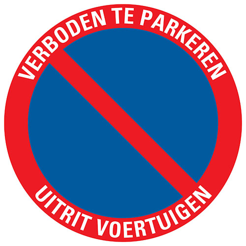 Pictogram ø30cm 'verboden Te Parkeren-uitrit Voertuig'