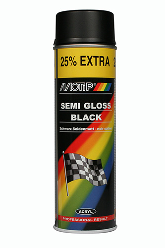 Spray Acryl Zwart Zijdeglans 500ml