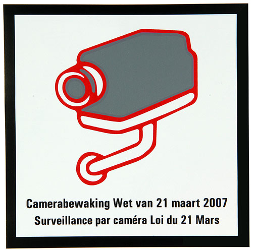 Pictogram 'camerabewaking' 10x10cm Tweetalig